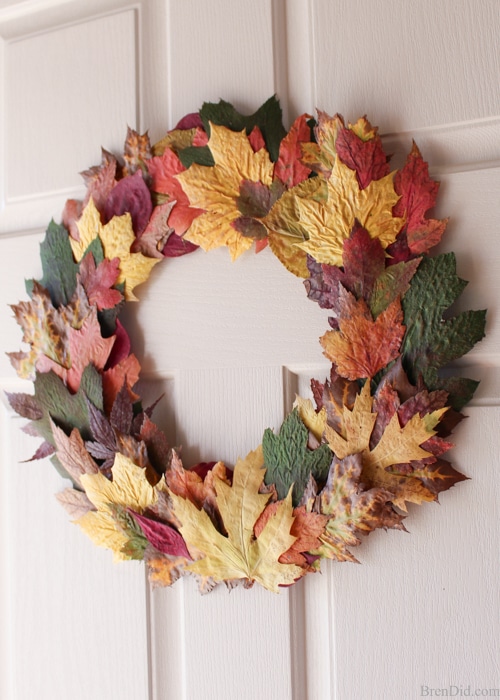Fall Leaves Front Door Wreath