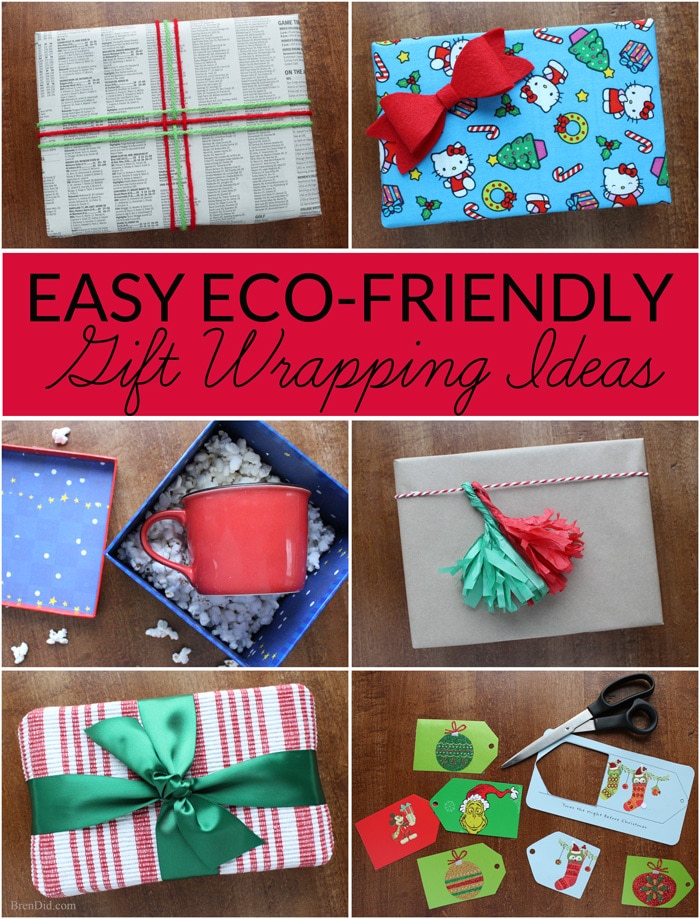 Green your holiday gift giving by making eco-friendly choices when preparing your gift. The holidays can be fun and magical while still being environmentally conscious. Learn easy, frugal, eco-friendly gift wrapping ideas. #PowerYourHoliday #ad