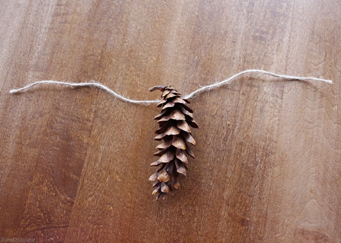 Learn how to make an pine cone garland for a touch of woodland style. This easy tutorial shows you how to create your own easy pine cone garland for less than $1.30 per foot. Eco-friendly.