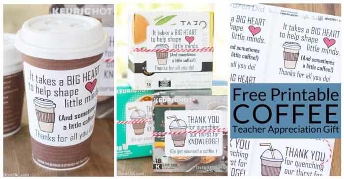 The end of school year is approaching! Tell your teacher thank you with this easy teacher appreciation gift and free printable gift tag featuring fun coffee sayings. Great idea for teacher appreciation week or end of year teacher gifts. DIY Teacher Gifts, Simple Teacher Appreciation Gift, Teacher Appreciation Gift Ideas.