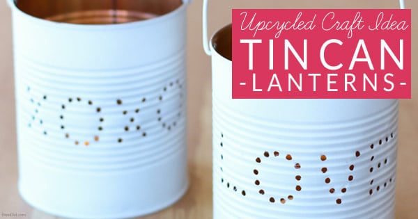 Upcycled Craft Ideas for Valentines Day. Learn how to make an adorable tin lantern from an upcycled tin can! These easy DIY lanterns are made from just two recycled craft supplies: a tin can and a wire coat hanger. Perfect for rustic wedding, Valentines Day or a romantic décor. The Art Of Up-Cycling: repurposed tin cans to lanterns.