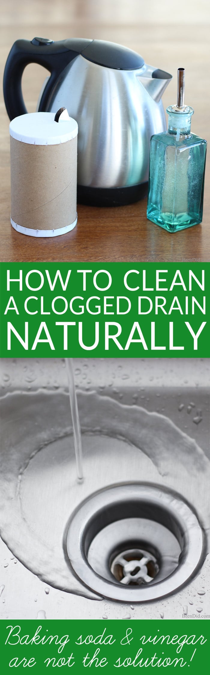 How to Naturally Clean a Clogged Drain: The Definitive Guide - Bren Did
