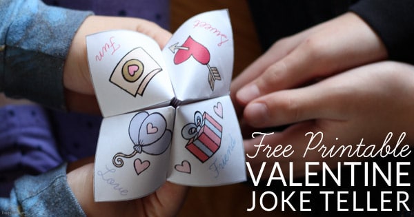 valentine joke teller in hands