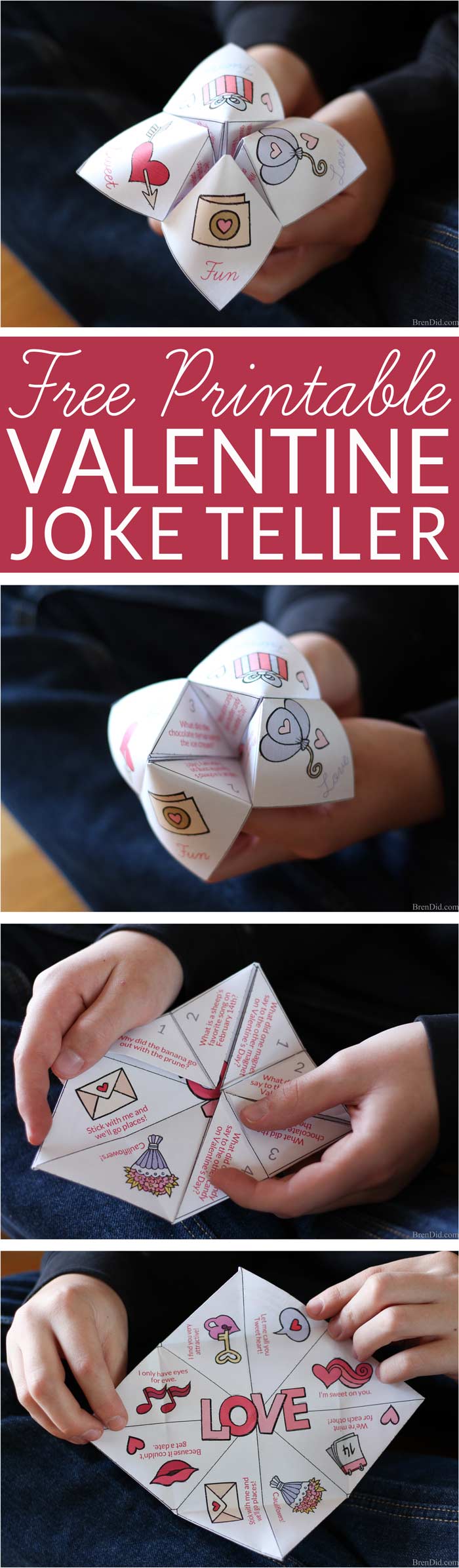 Fortune Tellers Valentine's Cards for Kids ~ 40 Classroom Gift Exchange  Cootie Catcher Valentines | School Preschool Creative and Fun Valentines  for