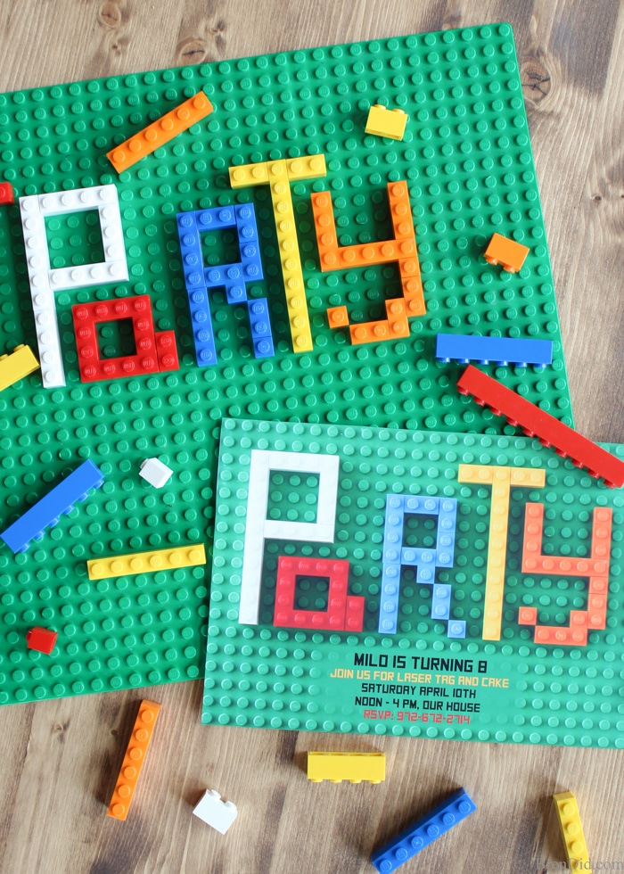 How To Make Lego Party Invitations Bren Did