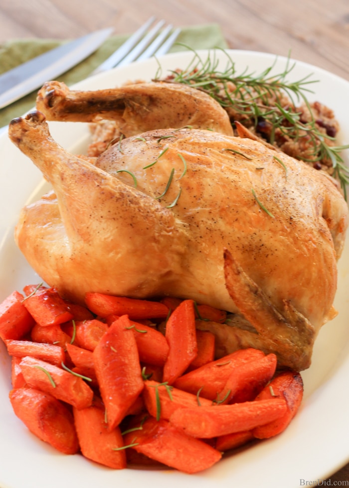 Crazy Easy Roast Chicken in the Slow Cooker - This quick and easy whole chicken recipe will become a staple in your house. It is a healthy alternative to store-bought rotisserie chicken with a wonderful flavor, crispy skin and tender meat. 