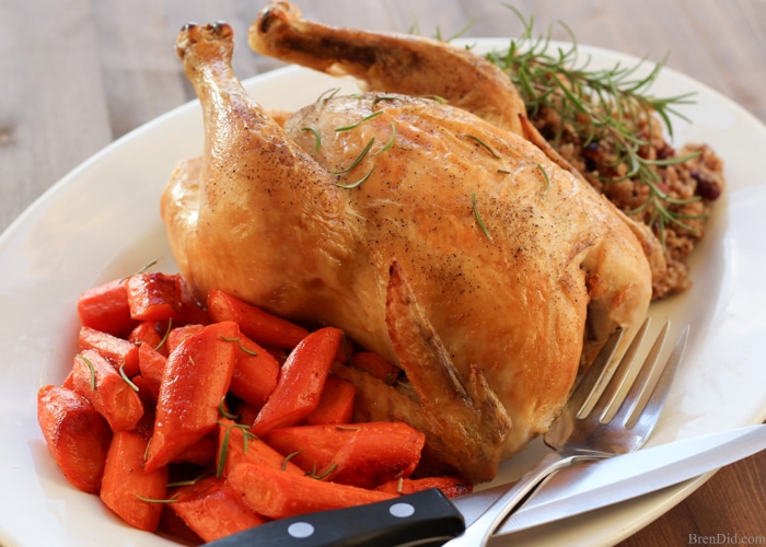 Crazy Easy Roast Chicken in the Slow Cooker - This quick and easy whole chicken recipe will become a staple in your house. It is a healthy alternative to store-bought rotisserie chicken with a wonderful flavor, crispy skin and tender meat.