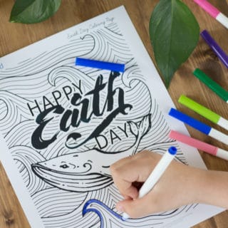 Earth Day Activities: Make Earth Day a day of action! Take 2 simple steps to make your personal care items healthy. Plus free Earth Day coloring page. Adult coloring page for Earth Day. Free printable coloring pages. Earth Day April 22. #madetomatter #ad