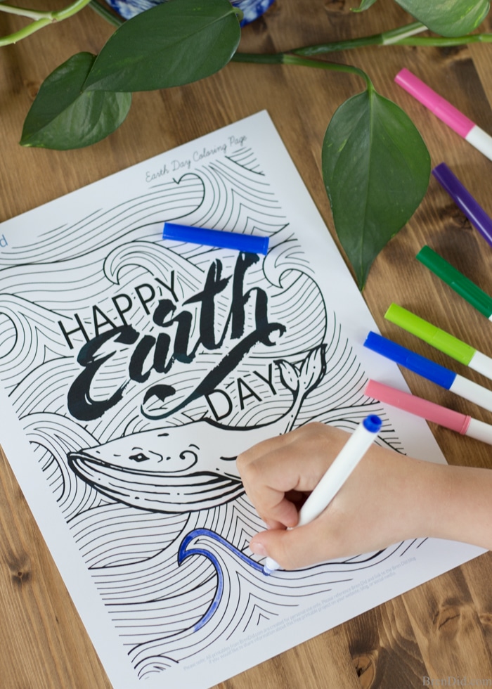 Earth Day Activities: Make Earth Day a day of action! Take 2 simple steps to make your personal care items healthy. Plus free Earth Day coloring page. Adult coloring page for Earth Day. Free printable coloring pages. Earth Day April 22. #madetomatter #ad