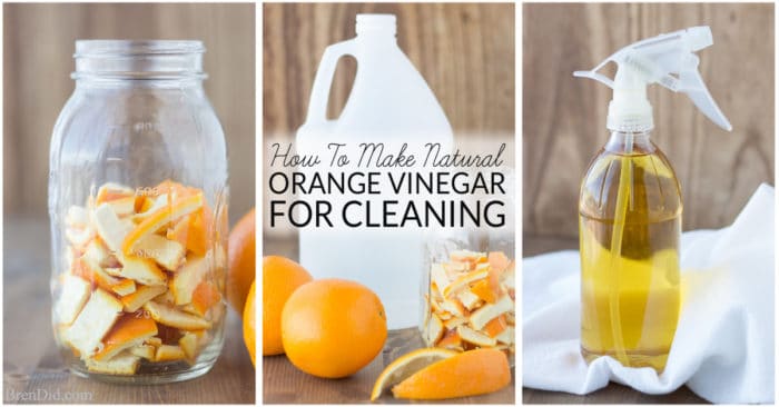 How to Make Scented Vinegar for Cleaning. This DIY cleaner is easy to make and non-toxic. It cuts through grease with ease. Orange vinegar for cleaning combines the cleaning power of vinegar and orange oil. All-natural, non-toxic cleaning.