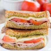 An amazing sandwich recipe is the best quick dinner solution. This grilled ham, cheese, and pesto sandwich combination will be a family favorite that can help you resist fast food on busy nights.