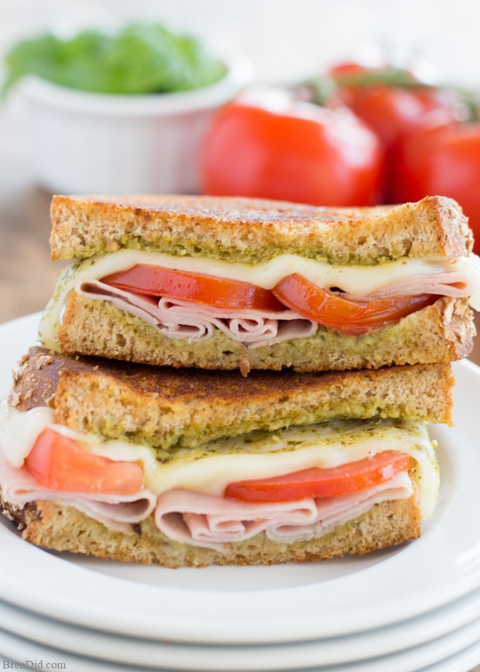 An amazing sandwich recipe is the best quick dinner solution. This grilled ham, cheese, and pesto sandwich combination will be a family favorite that can help you resist fast food on busy nights.