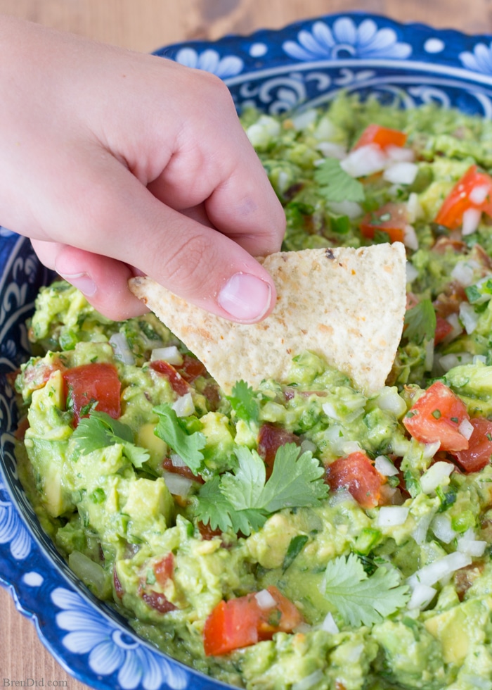 This two-way guacamole recipe makes a great basic guacamole and then turns half into spicy supreme guacamole. Perfect for families who loved different kinds of guacamole or serving at parties. 