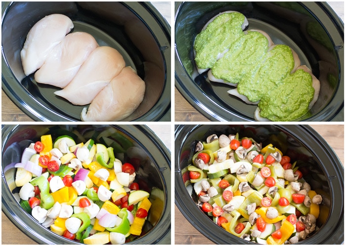 Crock Pot Pesto Spinach Chicken - Funny Is Family