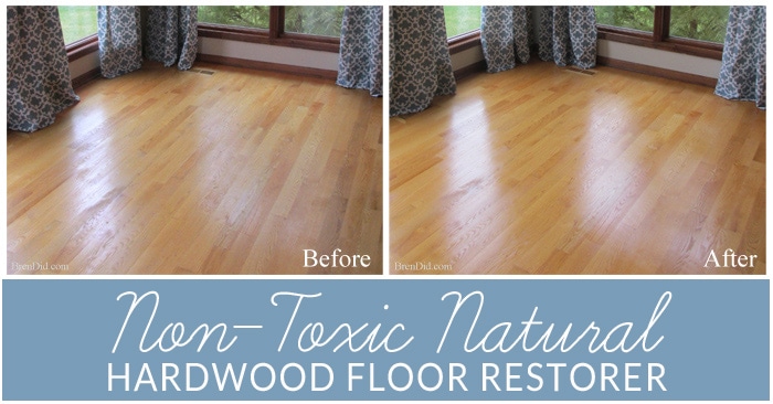 This Non-Toxic All Natural Restorer for Hardwood Floors works great without damaging your health. Restoring floors brings back shine without chemicals. 