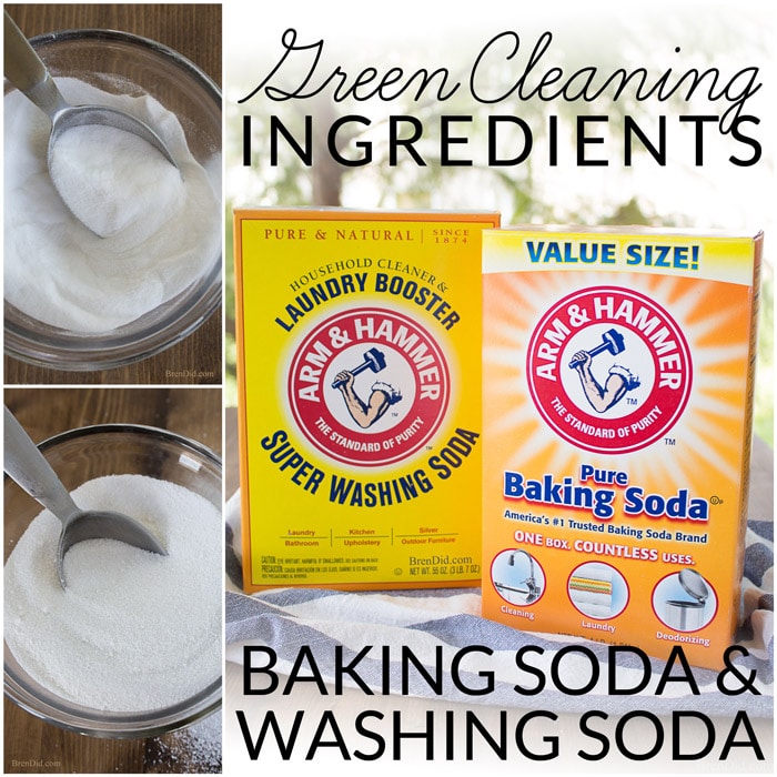 Baking Soda and Washing Soda sound similar but they are definitely not the same product. Both can be used to clean laundry, both can be used for household cleaning, but one can damage skin and the other can be eaten. Learn the difference between washing soda and baking soda PLUS their best uses.