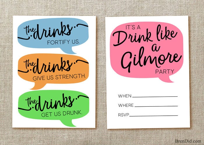 Gilmore Girls: A Year in the Life will be released on November 25. Celebrate the premiere and all thing Gilmore with these amazing ideas including the best Gilmore Girls party invitations, Gilmore Girl themed drinks, Gilmore printable decor, and Gilmore food ideas! A special thanks to Netflix for sponsoring this post. 