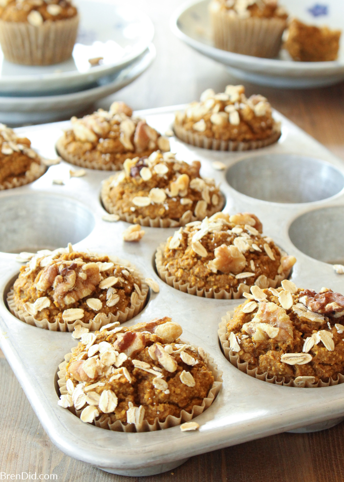 pumpkn muffins in a muffin tin