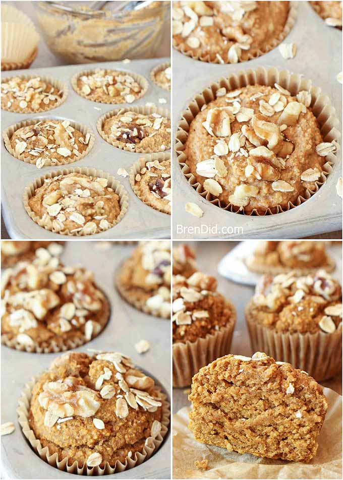 Making pumpkin muffins collage 