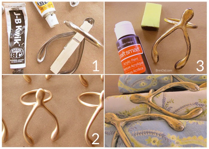 Pottery Barn Knock Off DIY Wishbone Napkin Rings - If you love high end style on a low end budget these gorgeous DIY Wishbone Napkin Rings are the perfect way to get the Pottery Barn look for less! DIY anyone can make. 