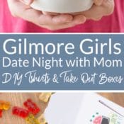 Throw a fun Gilmore Girls Date Night for someone special with custom invitation, DIY #teamGilmore lounge wear, Stars Hollow take out boxes, and Netflix. Grab all the freebies today! A special thanks to Netflix for sponsoring this post. #StreamTeam