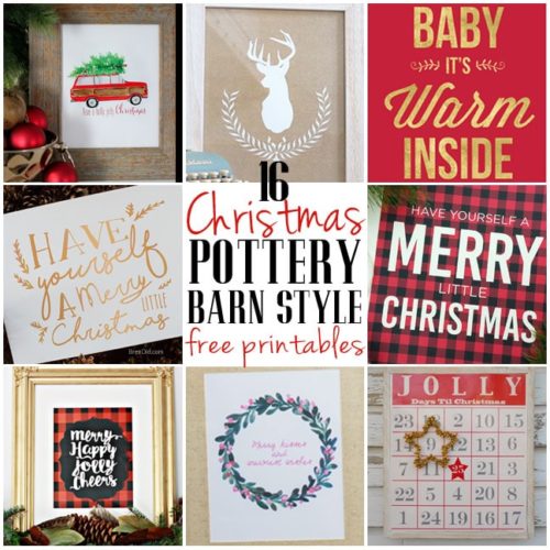 16 Free Pottery Barn Style Knock Off Christmas Printables - Bren Did