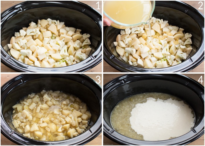 Ultimate light potato soup for the crock pot is an easy, healthy and delicious dinner choice that is sure to please your family. It’s easy on your budget and knocks 370 calories per serving off the original. Try this healthy crock pot recipe today!