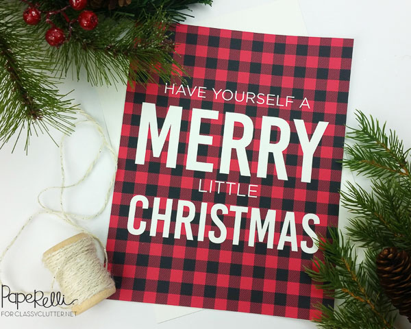 Merry Christmas Buffalo Plaid Printable