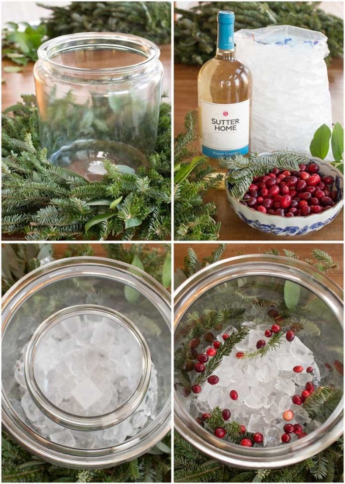 Bring the beauty of nature to your holiday party with an ice wine cooler. It takes just a few minutes and a few simple ingredients to turn your favorite wine into a showpiece.