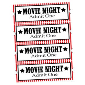 Family movie night ticket 2