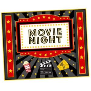 Family movie night sign 3