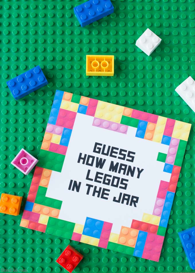 Free Printable Lego Party Game Guess The Number Of Legos Bren Did