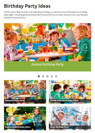 Lego.com party ideas