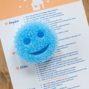 Deep Cleaning Smiley Face Sponge