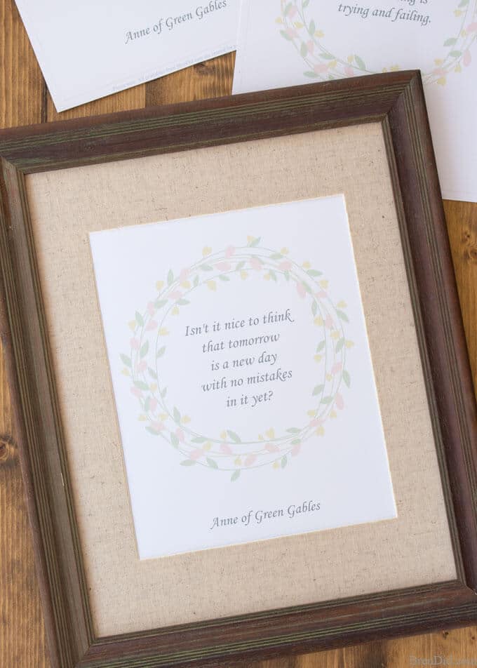 10 Free Printable Anne of Green Gables Quotes - Bren Did