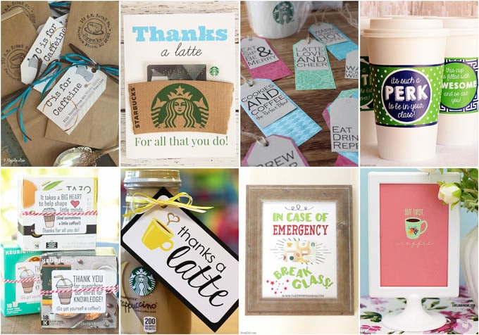 Coffee Teacher Appreciation Gifts Collage
