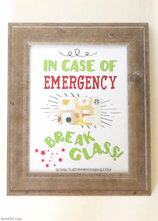 Break Glass gift card holder