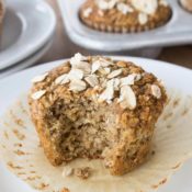 Healthy Oatmeal Muffins out of wrapper