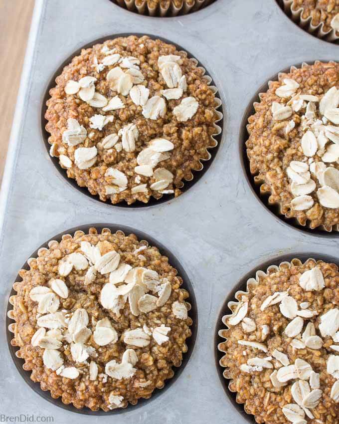 No Flour Sugar Free Oil Free Healthy Oatmeal Muffins Recipe