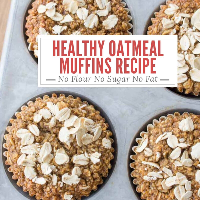 Healthy Oatmeal Muffin with Title