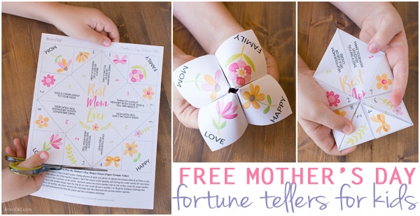 black and white Mother's Day Fortune Teller FB