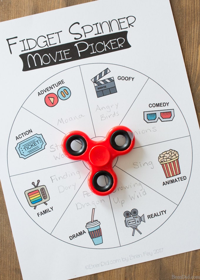 Fidget Spinner Movie Picker 