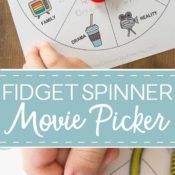 Fidget Spinner Movie Picker free printable Pin
