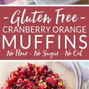 Gluten Free Cranberry Orange Muffins Pin