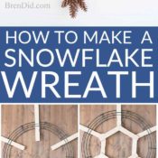 How to Make a Snowflake Pinecone Wreath from Bren DId