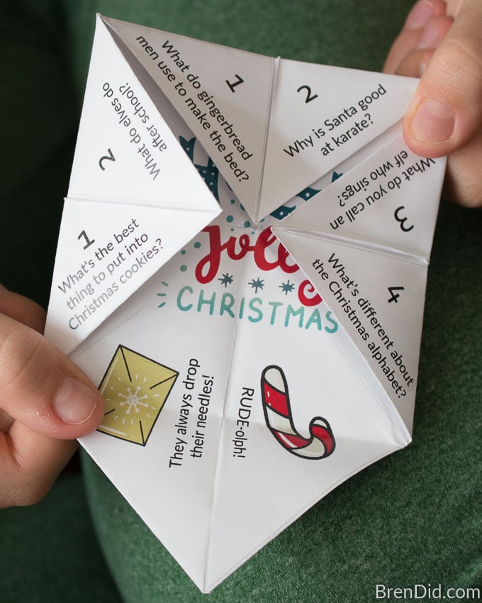 Christmas Joke Teller Fortune Teller For Kids Bren Did