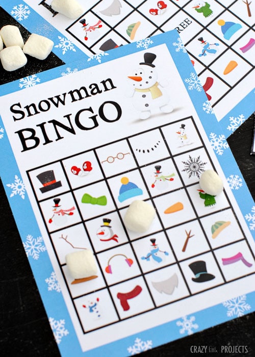 Class Party Ideas snowman bingo