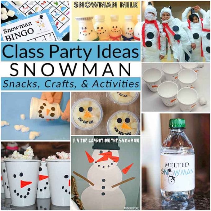 Class Party Ideas snowman collage