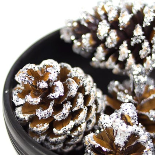 how to make glittery pine cones