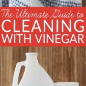 Cleaning with vinegar collage